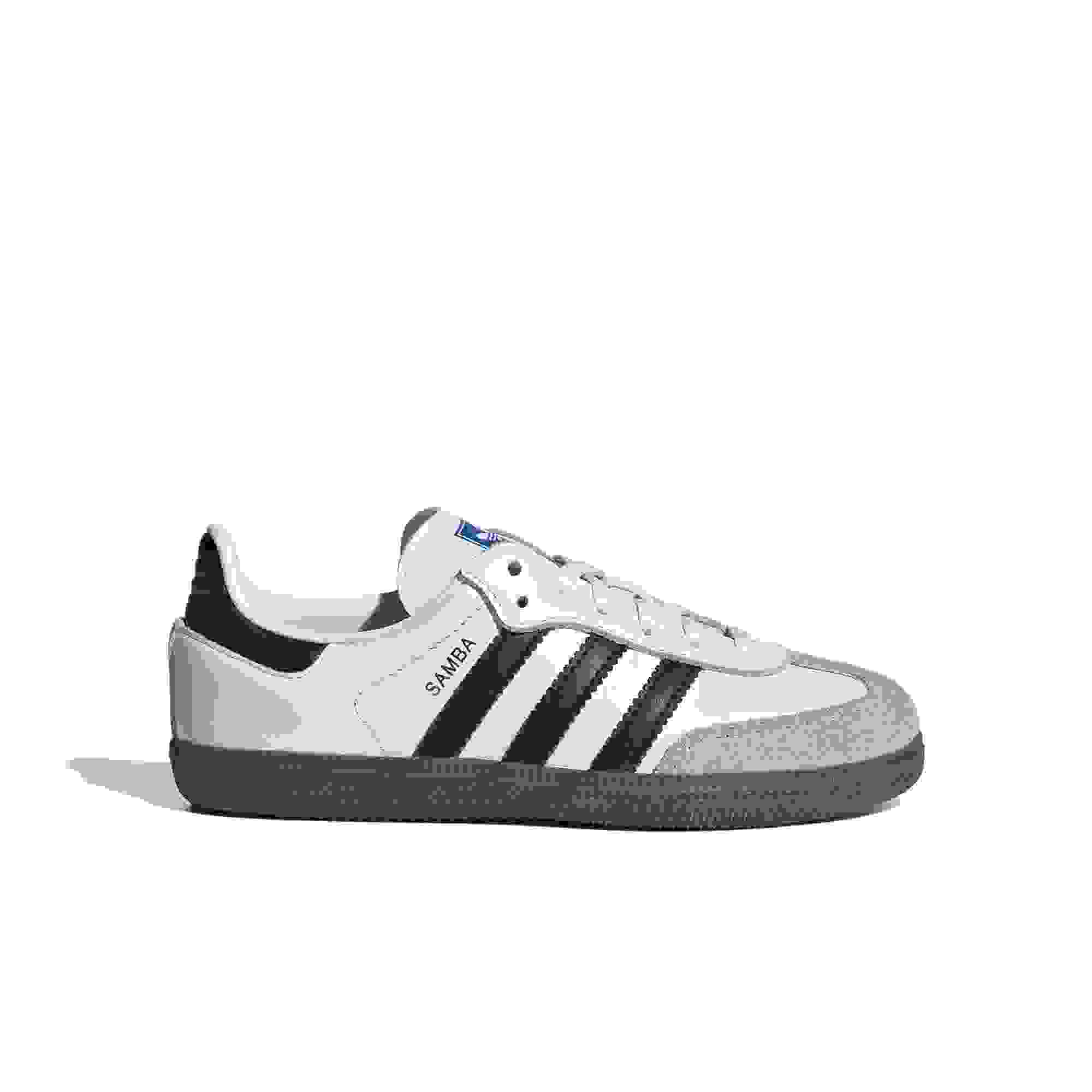 adidas Originals Samba OG Preschool Kids' Cloud "White/Core Black/Clear Granite" Shoe